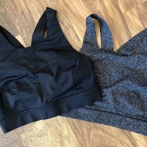 lululemon athletica Black and Black/white Sports Bra Bundle
